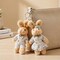 Wrapables Country Floral Plush Stuffed Animal Doll Keychain Bag Charm (Set of 2), Bunny Couple